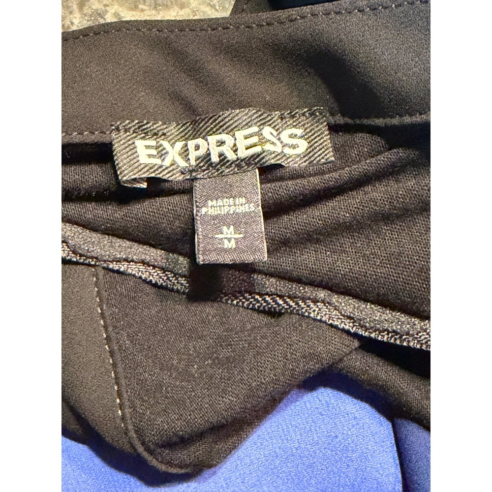 Express Colorblock Racerback Tank Top Blue Black White Gold Zipper Size M - Picture 6 of 6